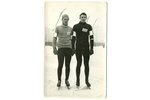 фотография, Рига, Кишэзерс, конькобежцы, Латвия, 20-30е годы 20-го века, 17,8x11,5 см...