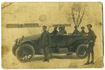 фотография, легковой автомобиль с солдатами, Российская империя, начало 20-го века, 13,8x9 см...