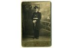 fotogrāfija, uz kartona, kapteinis Ansis Leja, apbalvots ar Imperatora Sv. Annas ordeni, Latvija, Kr...