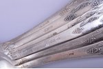 set of 6 teaspoons, silver, 875 standard, 174.45 g, 14.1 cm, Dzerzhinsky factory of cutlery and croc...