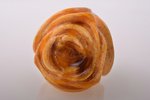 figurine, "Rose", pressed amber, carving, 21.50 g., the item's dimensions ~3.0-3.11 x 4.1 cm, with c...