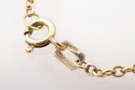 a necklace, gold double, 7.79 g., the item's dimensions 48.5 cm, garnet...
