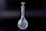 carafe, silver, 875 standard, crystal, 29 cm, Latvia...