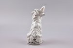 figurine, Dog with a kerchief, porcelain, Riga (Latvia), USSR, sculpture's work, molder - Taisija  P...