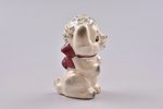 figurine, Puppy, porcelain, Riga (Latvia), USSR, Riga porcelain factory, the 90ies of 20th cent., 8...