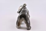 figurine, Bear, porcelain, Riga (Latvia), Riga Ceramics Factory, molder - Elmars Rivoshs, 1940, 14 x...