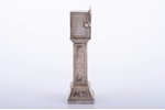 statuete, sudrabs, "Pulkstenis", 800 prove, 99.50 g, 10 cm, Itālija, pulkstenis darbojas...