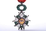 National Order of the Legion of Honour, silver, enamel, France, 59 x 40.5 mm, in a box, enamel defec...