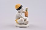 figurine, Boy with grapes, porcelain, USSR, LFZ - Lomonosov porcelain factory, molder - Galina Stolb...