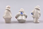 3 figurines, On the rink, porcelain, USSR, Porcelain factory of Gorodnitsa, 7-9 cm...