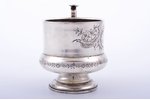 tea glass-holder, silver, 84 standard, 147.75 g, engraving, h (with handle) 9.3 cm, Ø (inside) 6.5 c...