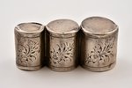 coin holder, silver, 84 standard, 36.80 g, engraving, 6.3 x 2.3 x 2.6 cm, the end of the 19th centur...