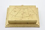 шкатулка, для игральных карт, латунь, начало 20-го века, 17х13х3.8 см...
