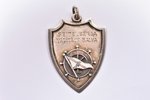 badge, FEITELBERG Leadership Award, 875 standard, Latvia, 1939, 41х29.7 mm, 11.55 g...