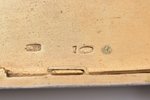 cigarette case, silver, 84 standard, 295.45 g, gilding, 12.6 x 9.7 x 2.2 cm, 1908-1917, Moscow, Russ...