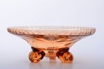 candy-bowl, Iļģuciems Glass factory, Latvia, the 20-30ties of 20th cent., Ø 25.9 cm, small chips on...