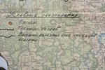 карта, копия с трофейной (немецкой) карты расположения фугасов в Лиепайском, Айзпутском и Кулдигском...