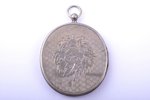 medallion, the Iveron Mother of God, painting on metal, silver, guilding, engraving, 84 standard, Ru...