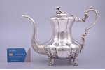 coffeepot, silver, 84 standard, 912.35 g, gilding, h 20.6 cm, by Carl Seipel, 1850, St. Petersburg,...