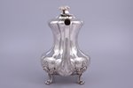 coffeepot, silver, 84 standard, 912.35 g, gilding, h 20.6 cm, by Carl Seipel, 1850, St. Petersburg,...
