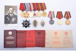 set of awards and documents, awarded to Kolmakov Vladimir Savelyevich; photography; order For Servic...