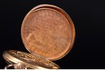 pocket watch, "Chopard", Switzerland, gold, 14 K standart, 67.56 g, 5.9 x 5 cm, Ø 50 mm, in a case,...