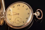 kabatas pulkstenis, "Omega", Šveice, zelts, 585 prove, 94.16 g, 6.3 x 5.2 cm, Ø 52 mm, futlārī, darb...