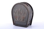 moneybox, Riga City Savings Bank, metal, Latvia, Russia, 10.6 x 9.5 x 3.8 cm...