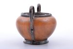 ink-pot, silver, 88 standard, total weight of item 161, wood, 6.7 x 9.3 x 7.4 cm, Nevalainen Ander J...