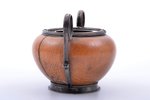 ink-pot, silver, 88 standard, total weight of item 161, wood, 6.7 x 9.3 x 7.4 cm, Nevalainen Ander J...