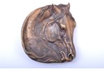 ashtray, "Horse head", model by E. Lansere, bronze, 14 x 12.3 x 3 cm, weight 604.75 g., Russia, K.F....