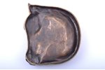 pelnu trauks, "Zirga galva", modeļa autors - E. Lansere, bronza, 14 x 12.3 x 3 cm, svars 604.75 g.,...