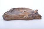 ashtray, "Horse head", model by E. Lansere, bronze, 14 x 12.3 x 3 cm, weight 604.75 g., Russia, K.F....