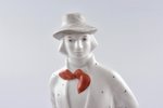 figurine, Young man in traditional costume, porcelain, Riga (Latvia), sculpture's work, molder - Ald...