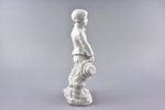 figurine, а Boy, porcelain, Riga (Latvia), USSR, sculpture's work, molder - Aldona Elfrida Pole-Abol...