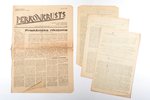 "Pērkonkrusts", latviešu cīņas laikraksts, 4 numuru komplekts, no tiem Nr. 36 (1933)- legāli izdots,...