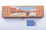 case, "Winter landscape", wood, Russia, the beginning of the 20th cent., 9.8 x 35.1 x 7.3 cm...