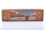 case, "Winter landscape", wood, Russia, the beginning of the 20th cent., 9.8 x 35.1 x 7.3 cm...