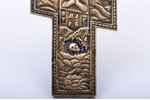 cross, The Crucifixion of Christ, copper alloy, 4-color enamel, Russia, the border of the 19th and t...
