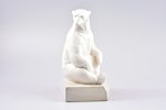 статуэтка, букенд, "Белый медведь", фарфор, Рига (Латвия), СССР, авторская работа, Рижская фарфорова...