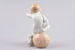figurine, Football player sitting on the ball (small edition), porcelain, Riga (Latvia), USSR, Riga...