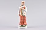 статуэтка, Девушка в народном костюме, фарфор, Рига (Латвия), Рижская керамическая фабрика, авторска...