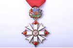 the Order of Vesthardus, 5th class, NEW TAPE, silver, enamel, 875 standart, Latvia, 1938-1940, "Vilh...