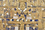 крест, Распятие Христово, бронза, 2-цветная эмаль, Российская империя, начало 20-го века, 38.7 x 23....