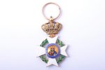 Order of the Redeemer, gold, enamel, 18 k standart, Greece, 1935-1984, 55.5 x 33.9 mm, 11.14 g...