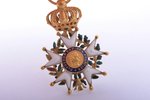 miniature badge, National Order of the Legion of Honour, gold, enamel, 18 k standard, France, 39 x 2...
