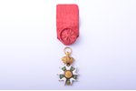 Орден Почётного легиона, офицерский, золото, эмаль, 18 k проба, Франция, 1848-1870 г., 61.2 x 41 мм,...