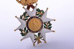 Francijas Nacionālā Goda leģiona ordenis, virsnieku, zelts, emalja, 18 k prove, Francija, 1848-1870...