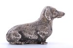 figurine, silver, "Dachshund", 800 standard, 198.70 g, 6.6 x 10 x 3.8 cm...
