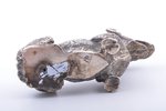 figurine, silver, "Dachshund", 800 standard, 198.70 g, 6.6 x 10 x 3.8 cm...